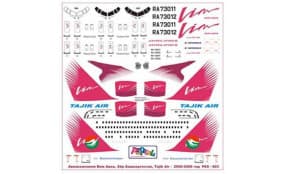 Декаль TAJIK AIR