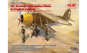 CR. 42 Falco with Italian Pilots in tropical uniform