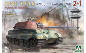 Sd.Kfz.182 King Tiger Porsche turret w/105m KwK 46 L/68 2 in 1